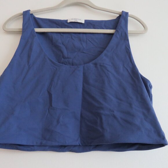 ARITZIA BABATON Contour Scoopneck Tank in Blue Eclipse Minimalist - Size XL - Picture 6 of 10
